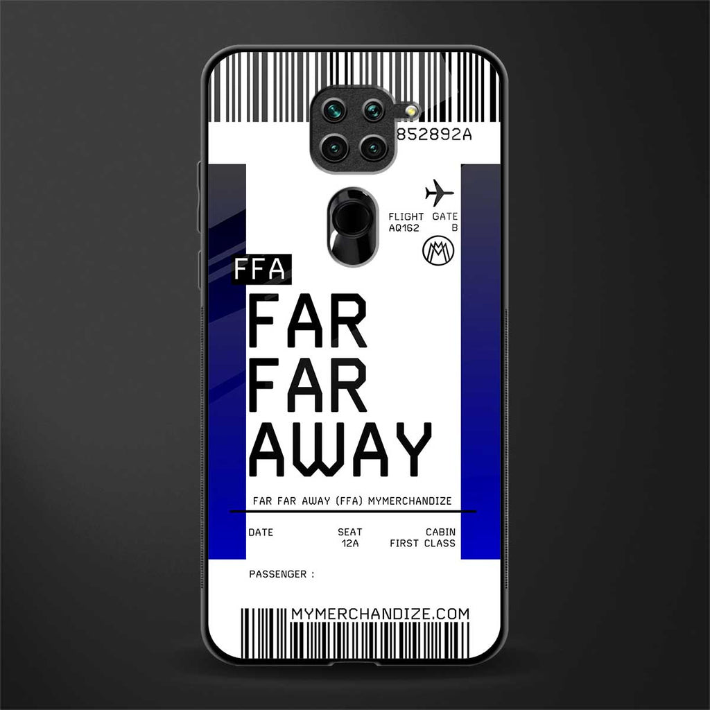 far far away boarding pass ticket glass case for redmi note 9 image