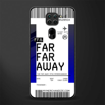 far far away boarding pass ticket glass case for redmi note 9 image