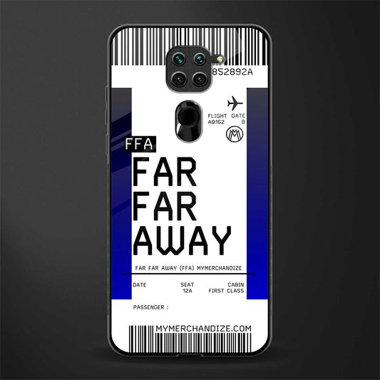 far far away boarding pass ticket glass case for redmi note 9 image