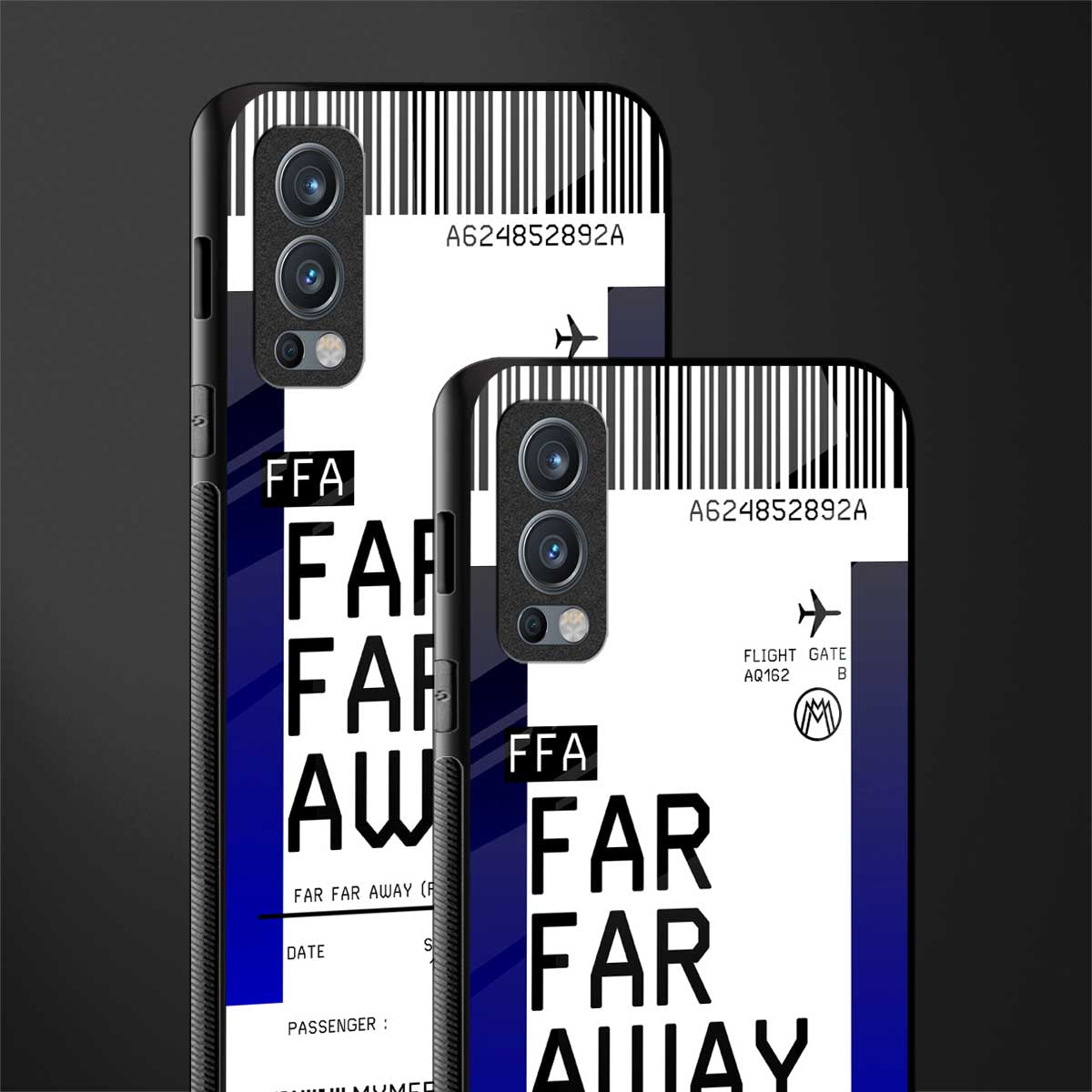 far far away boarding pass ticket glass case for oneplus nord 2 5g image-2
