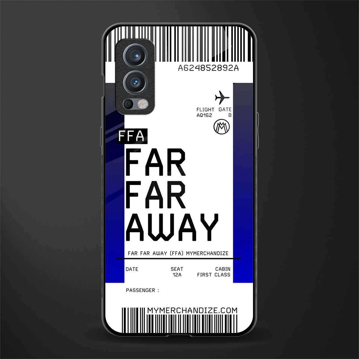 far far away boarding pass ticket glass case for oneplus nord 2 5g image