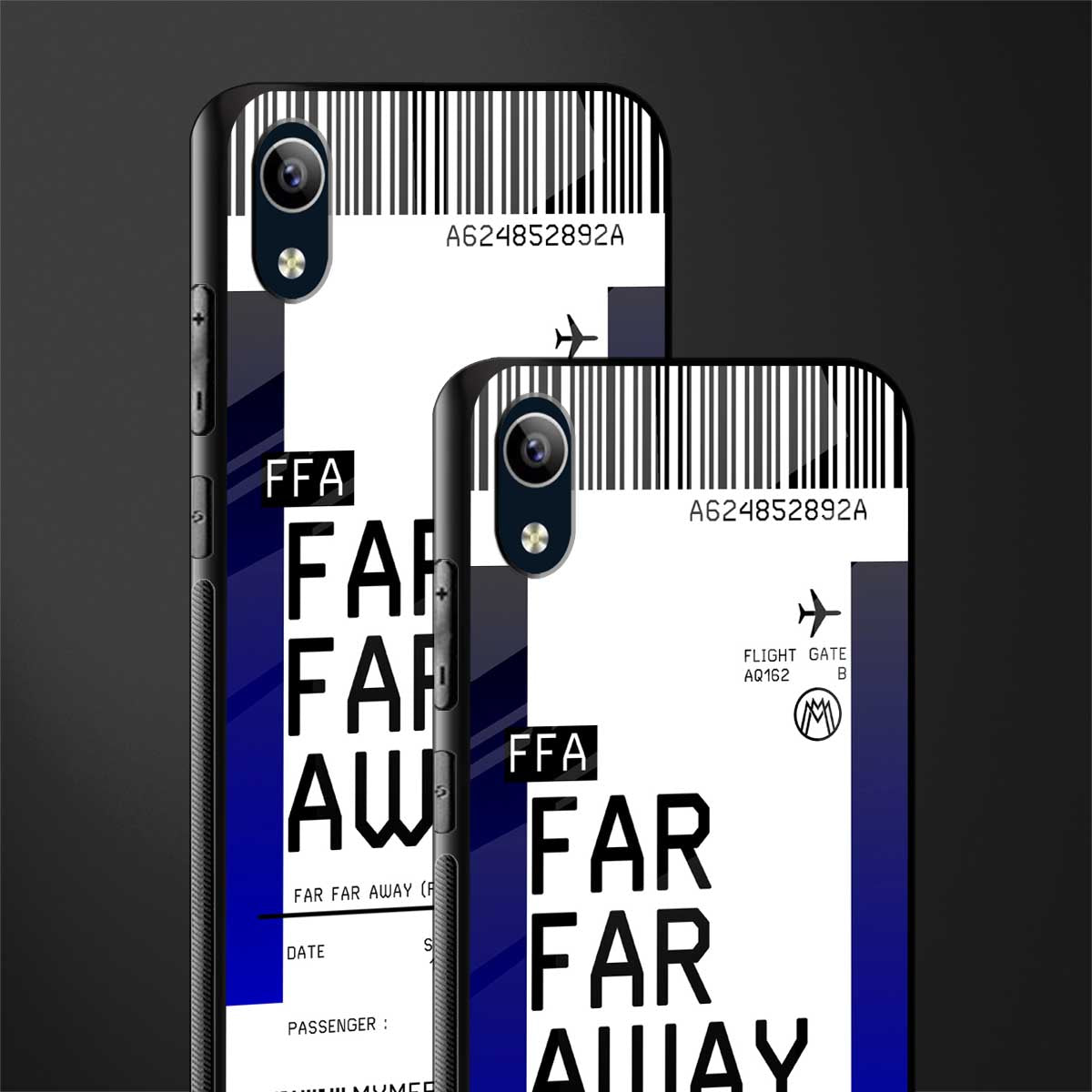 far far away boarding pass ticket glass case for vivo y91i image-2