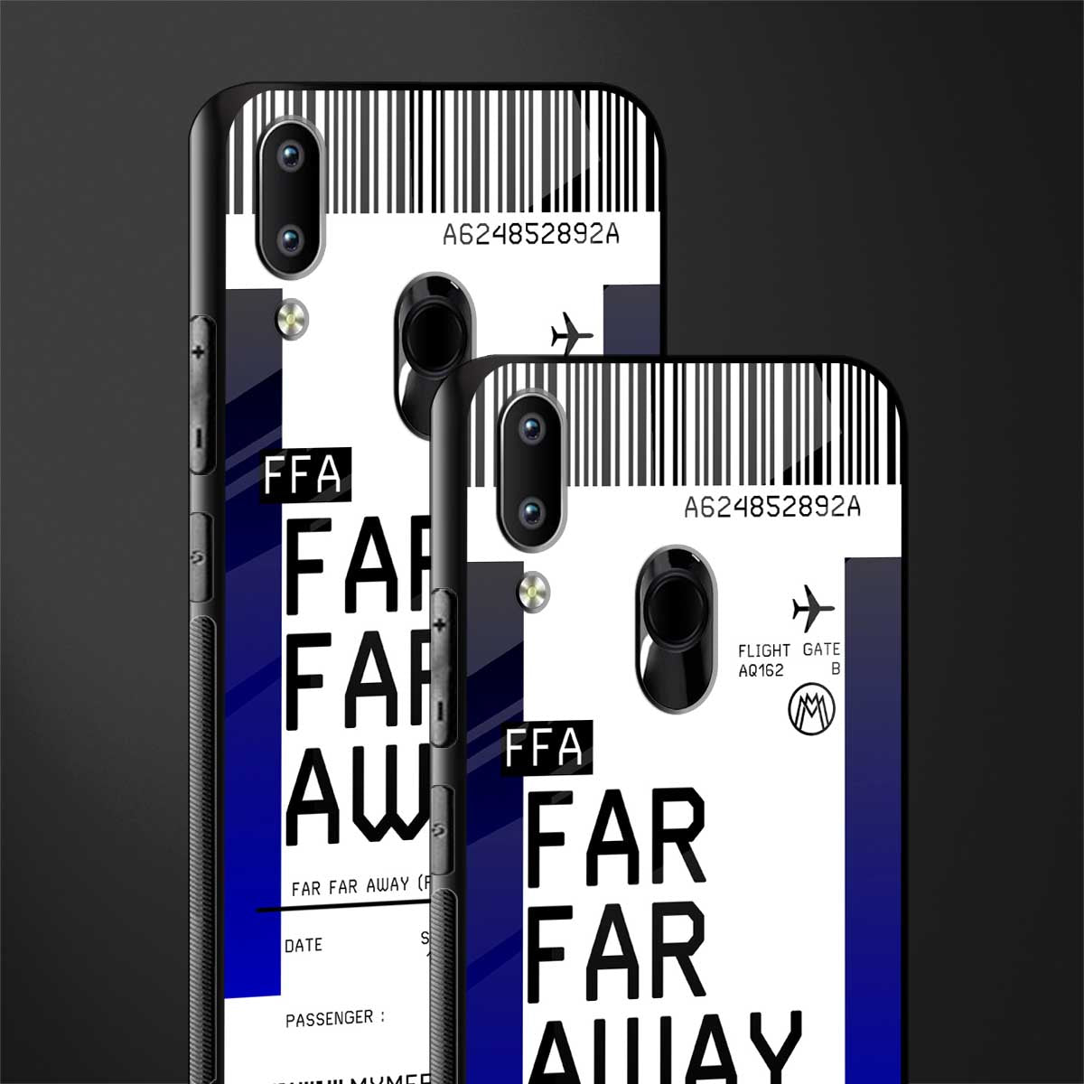 far far away boarding pass ticket glass case for vivo y91 image-2