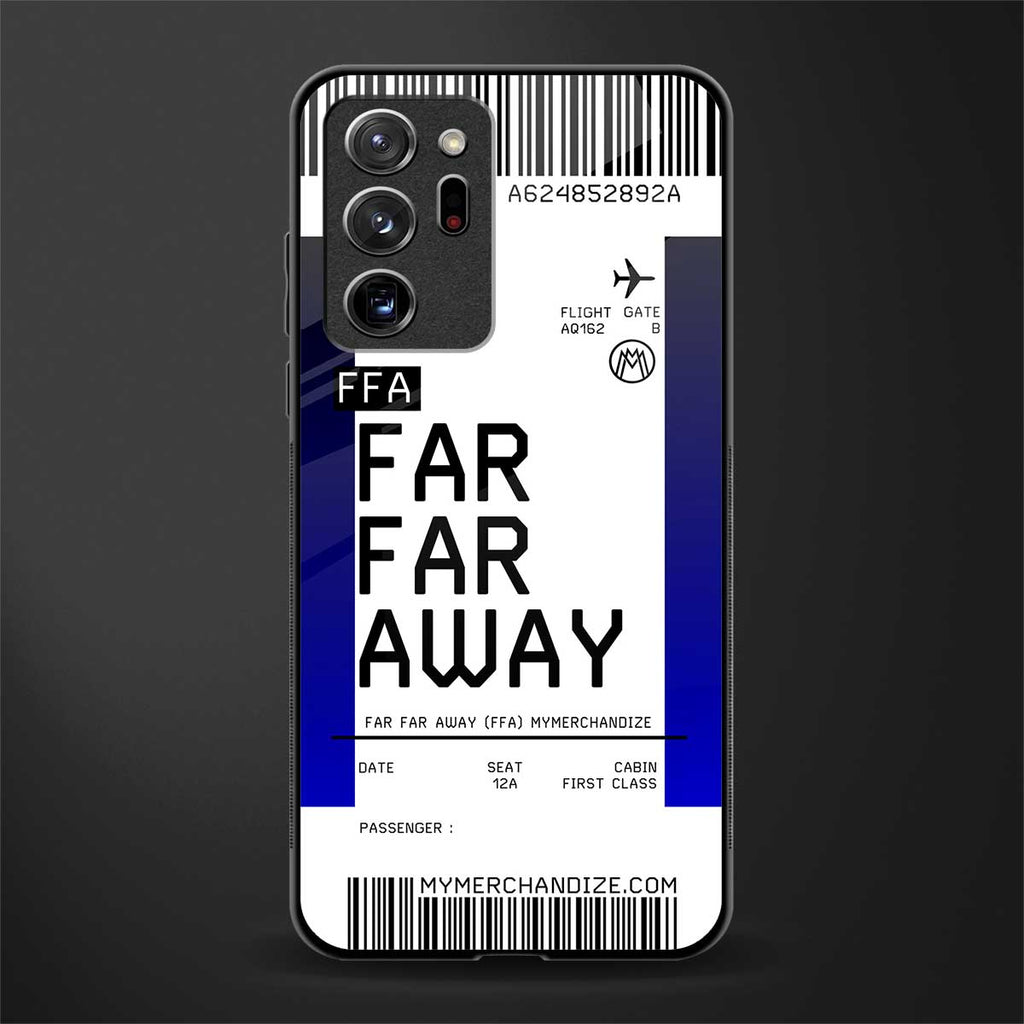 far far away boarding pass ticket glass case for samsung galaxy note 20 ultra 5g image
