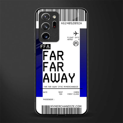 far far away boarding pass ticket glass case for samsung galaxy note 20 ultra 5g image