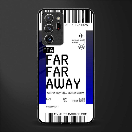 far far away boarding pass ticket glass case for samsung galaxy note 20 ultra 5g image