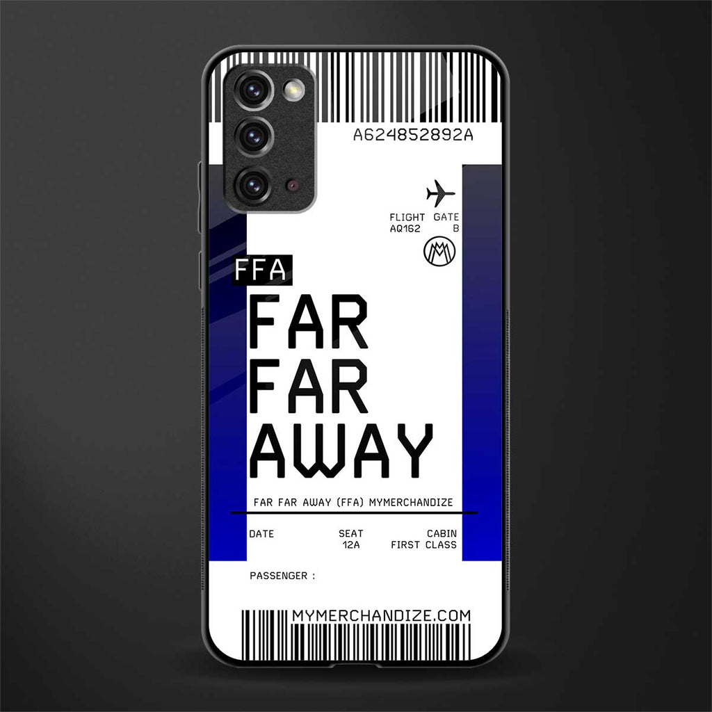 far far away boarding pass ticket glass case for samsung galaxy note 20 image