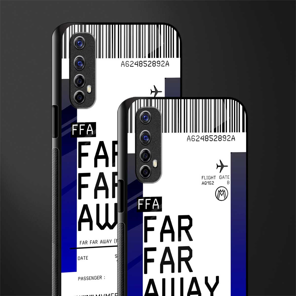 far far away boarding pass ticket glass case for realme 7 image-2