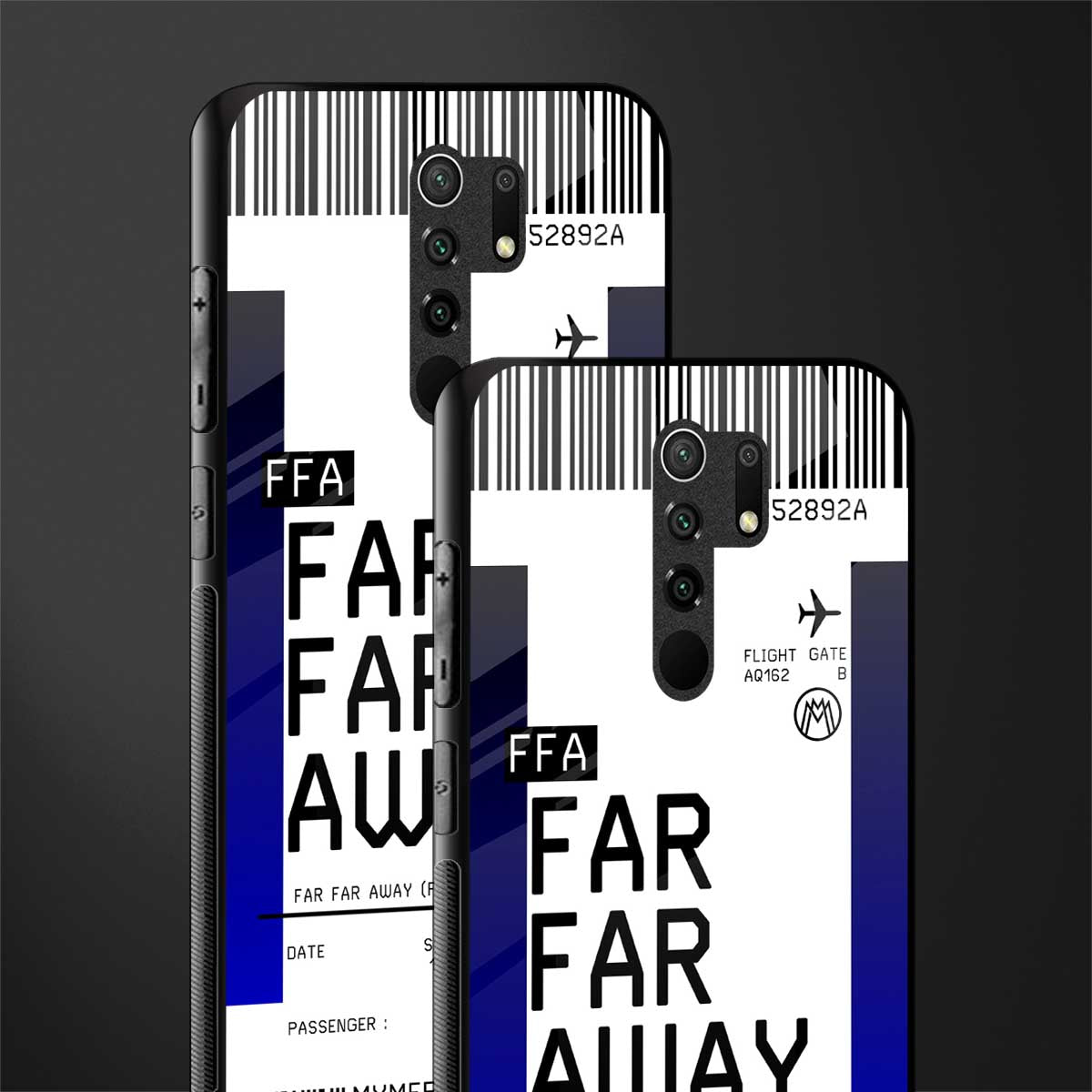 far far away boarding pass ticket glass case for poco m2 image-2