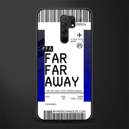 far far away boarding pass ticket glass case for redmi 9 prime image