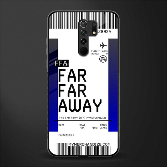 far far away boarding pass ticket glass case for poco m2 image