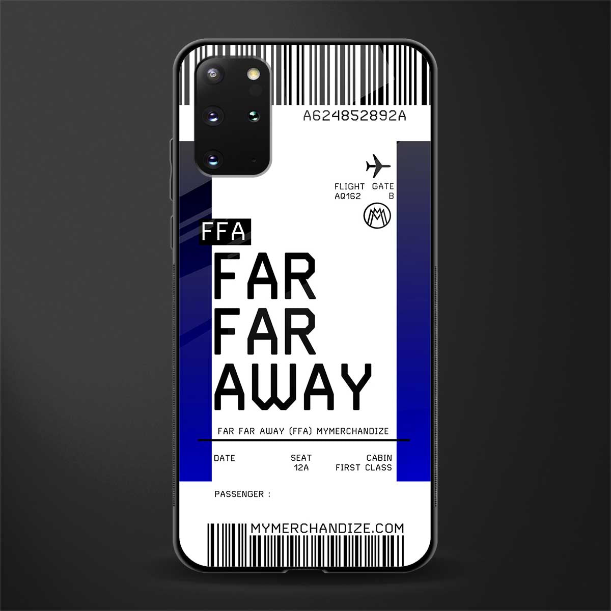 far far away boarding pass ticket glass case for samsung galaxy s20 plus image