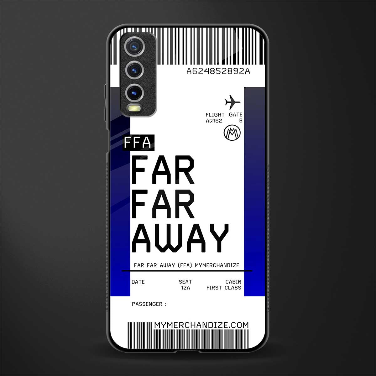far far away boarding pass ticket glass case for vivo y12s image