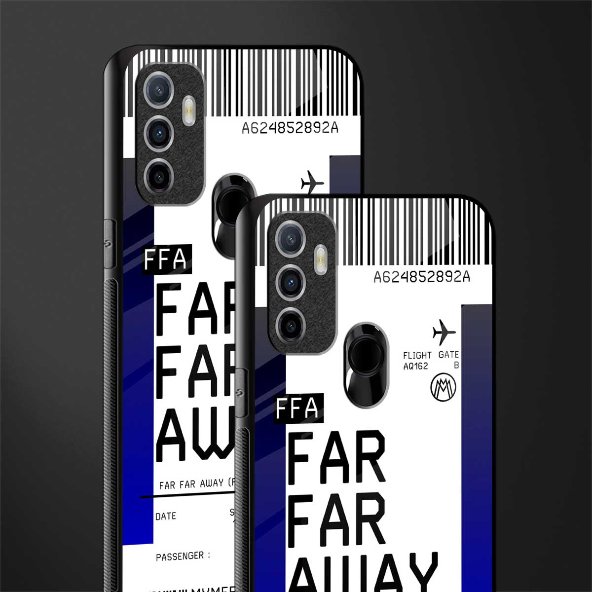 far far away boarding pass ticket glass case for oppo a53 image-2