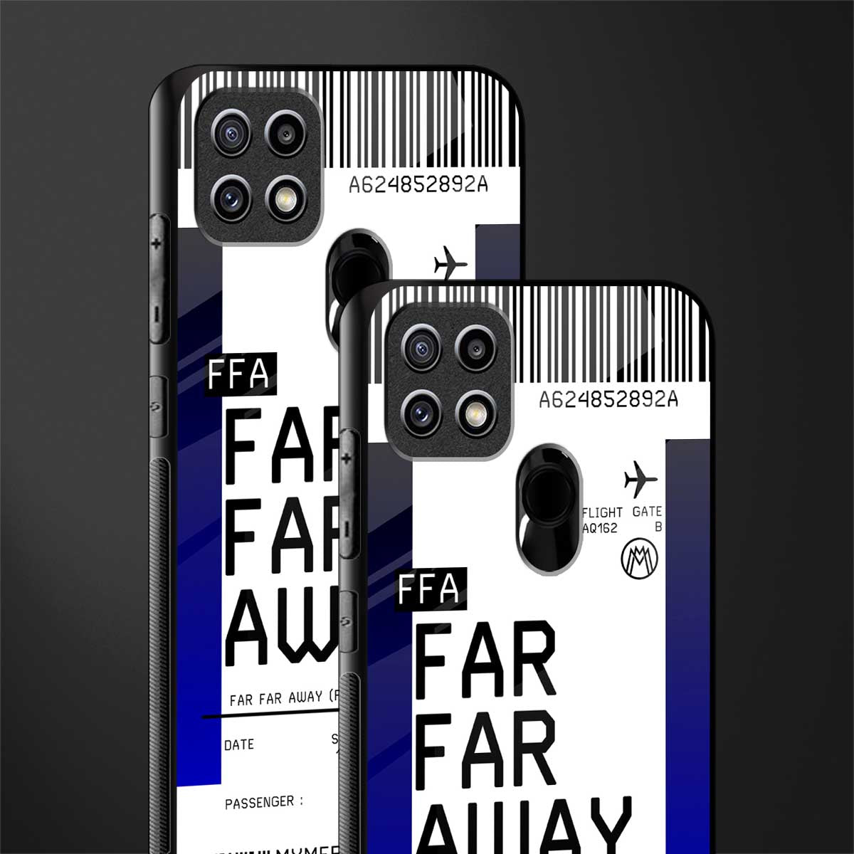 far far away boarding pass ticket glass case for oppo a15s image-2