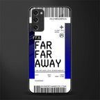 far far away boarding pass ticket glass case for samsung galaxy s20 fe image