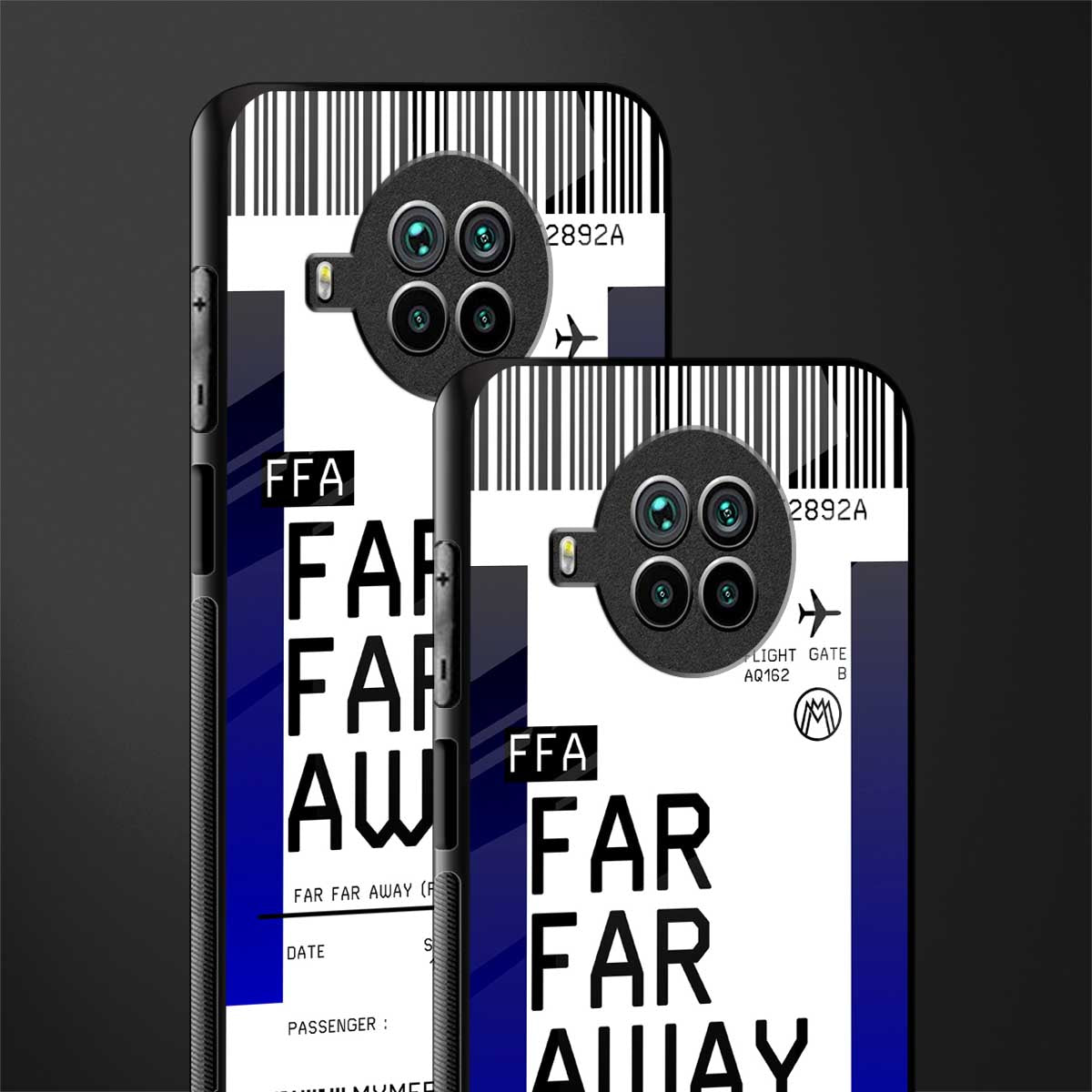 far far away boarding pass ticket glass case for mi 10i image-2