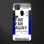 far far away boarding pass ticket glass case for poco c31 image