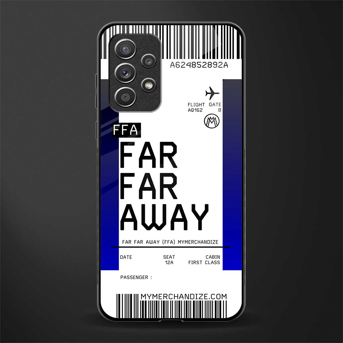 far far away boarding pass ticket glass case for samsung galaxy a72 image