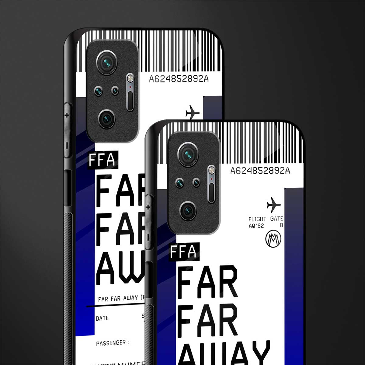 far far away boarding pass ticket glass case for redmi note 10 pro image-2