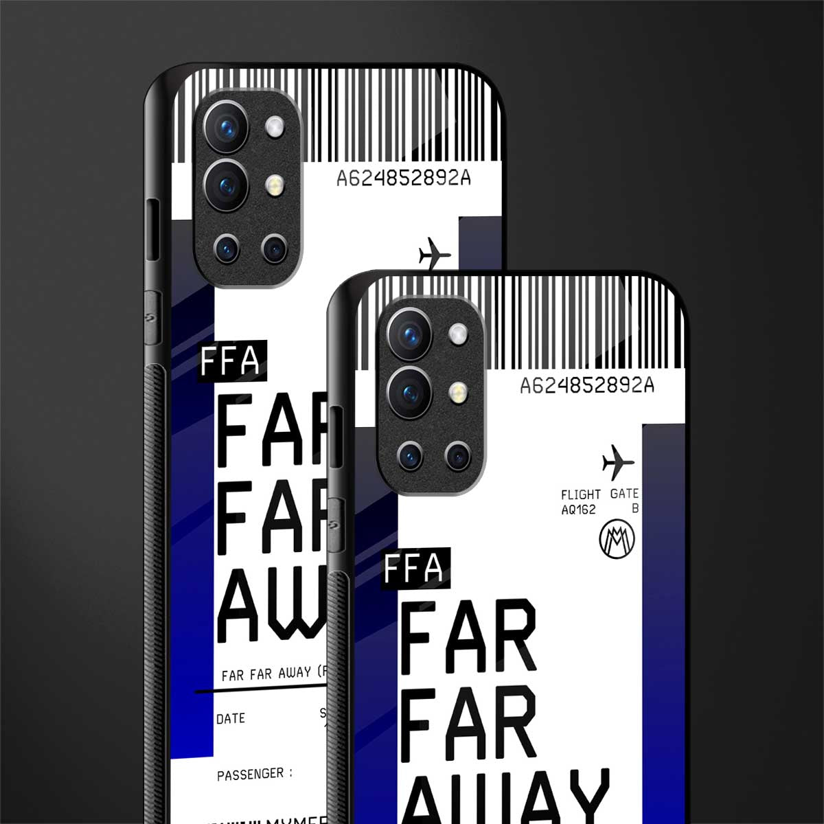 far far away boarding pass ticket glass case for oneplus 9r image-2