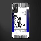far far away boarding pass ticket glass case for oppo f19 pro plus image