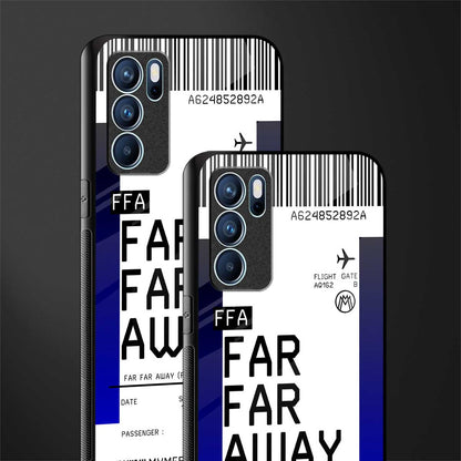 far far away boarding pass ticket glass case for oppo reno6 5g image-2