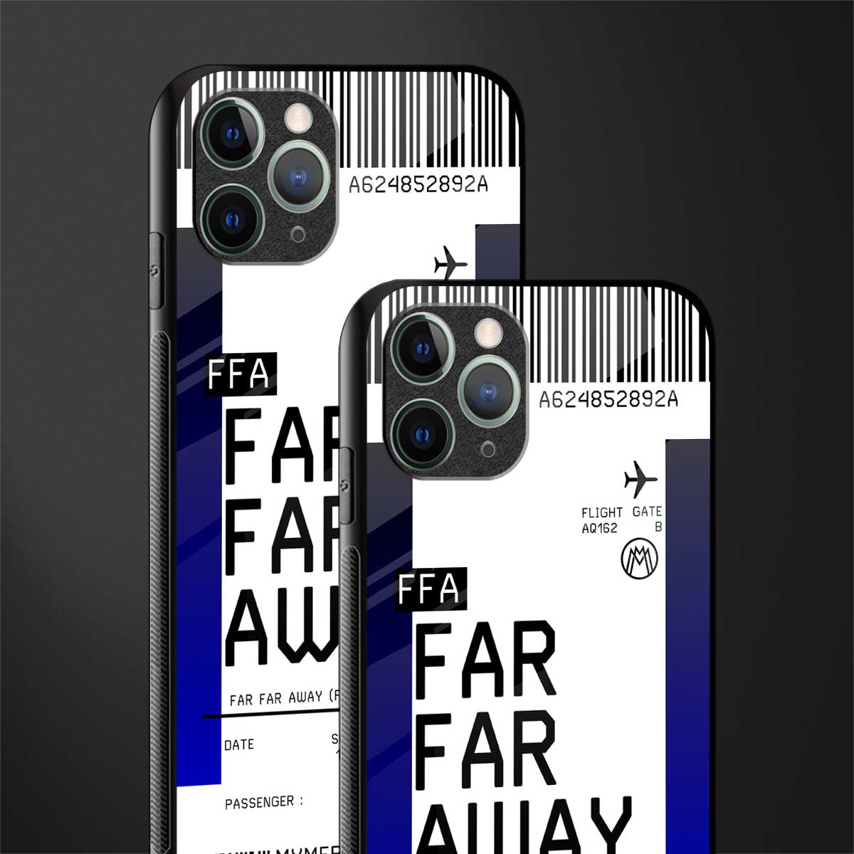 far far away boarding pass ticket glass case for iphone 11 pro image-2