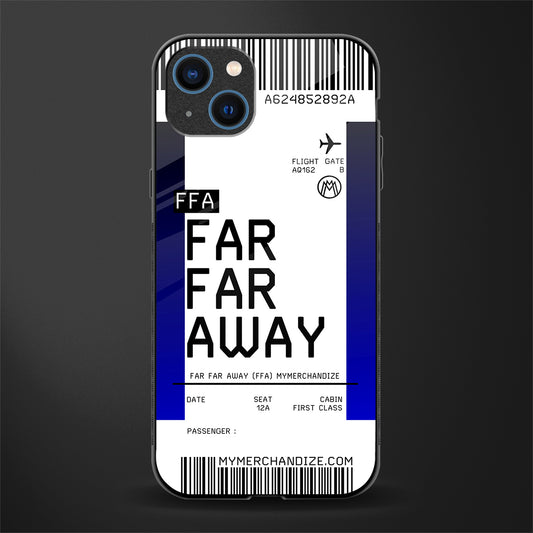 far far away boarding pass ticket glass case for iphone 14 plus image