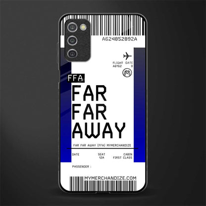 far far away boarding pass ticket glass case for samsung galaxy a03s image