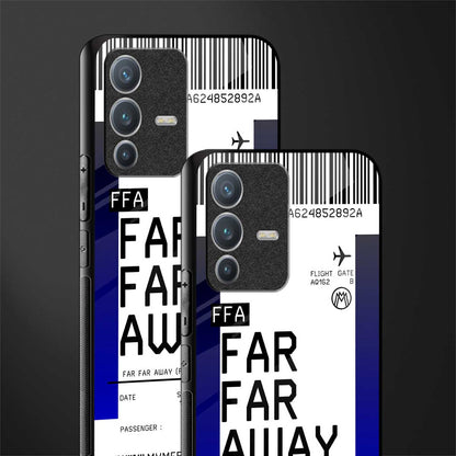 far far away boarding pass ticket glass case for vivo v23 pro 5g image-2
