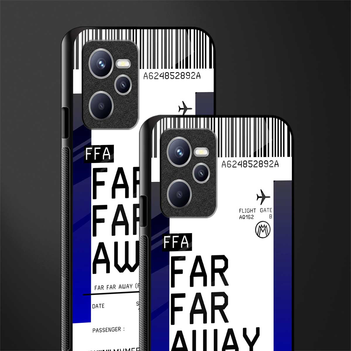 far far away boarding pass ticket glass case for realme c35 image-2