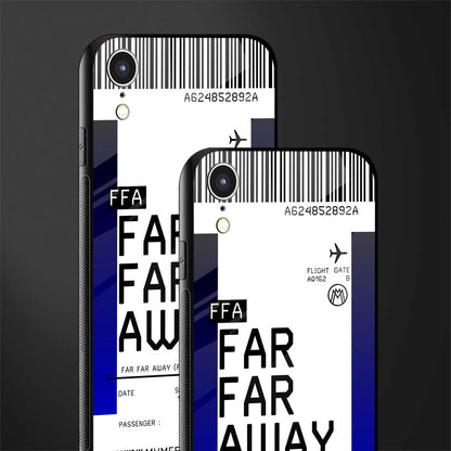 far far away boarding pass ticket glass case for iphone xr image-2