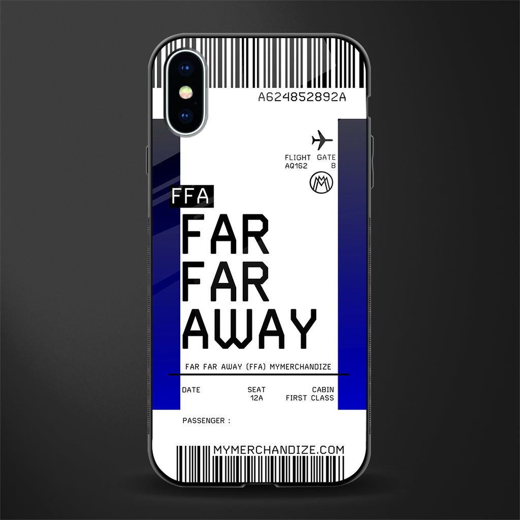 far far away boarding pass ticket glass case for iphone xs image