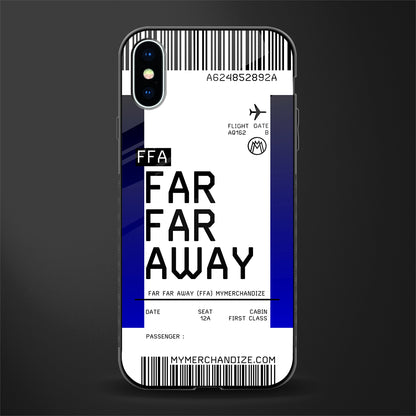 far far away boarding pass ticket glass case for iphone xs image