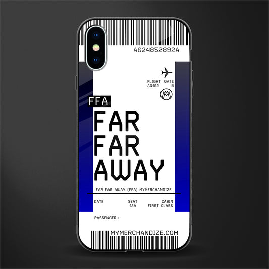 far far away boarding pass ticket glass case for iphone x image