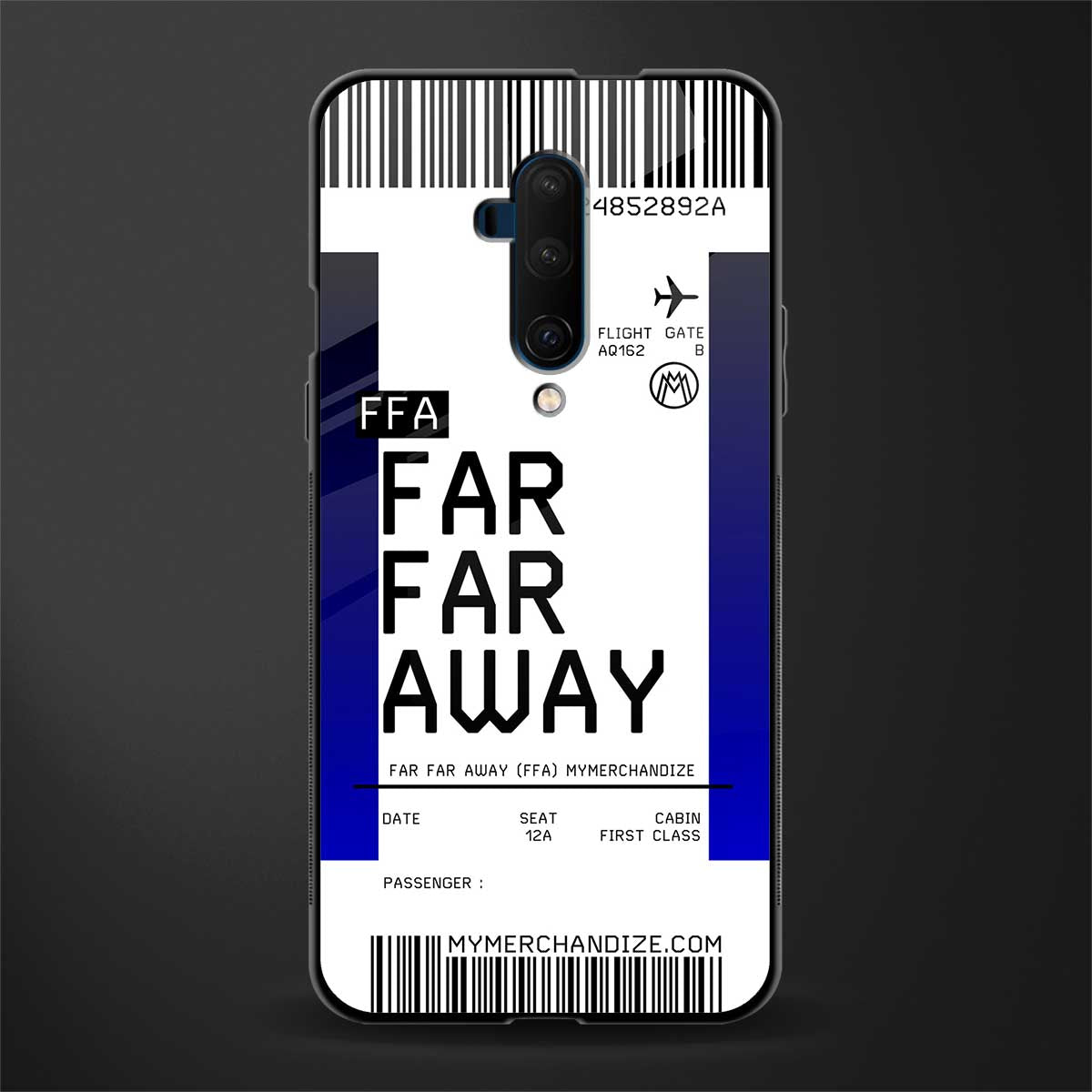 far far away boarding pass ticket glass case for oneplus 7t pro image