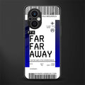 far far away boarding pass ticket back phone cover | glass case for oppo f21 pro 5g