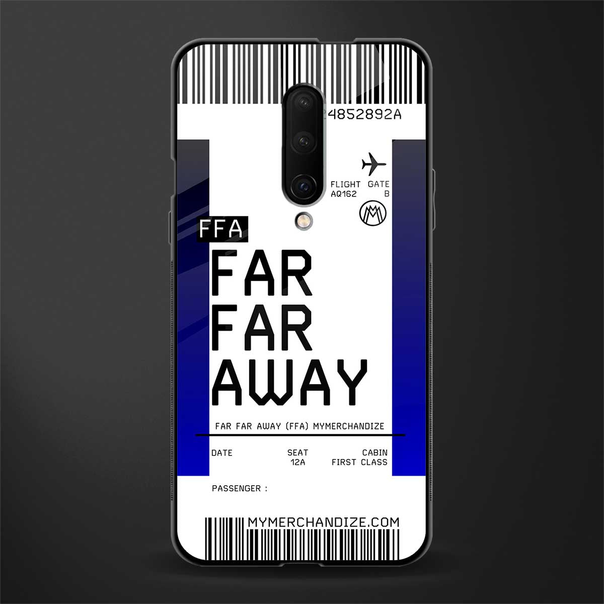 far far away boarding pass ticket glass case for oneplus 7 pro image
