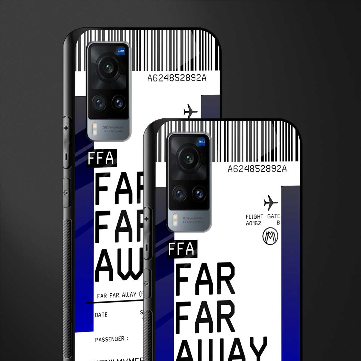 far far away boarding pass ticket glass case for vivo x60 image-2