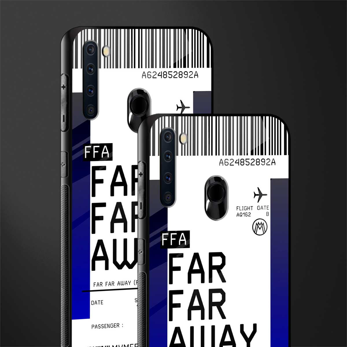 far far away boarding pass ticket glass case for samsung a21 image-2