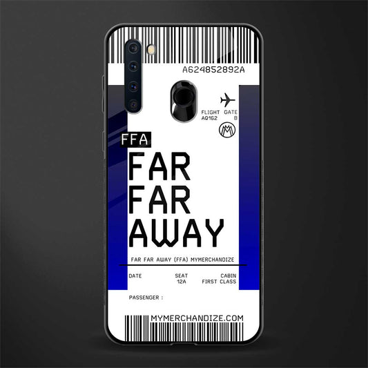 far far away boarding pass ticket glass case for samsung a21 image