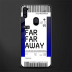 far far away boarding pass ticket glass case for samsung a11 image