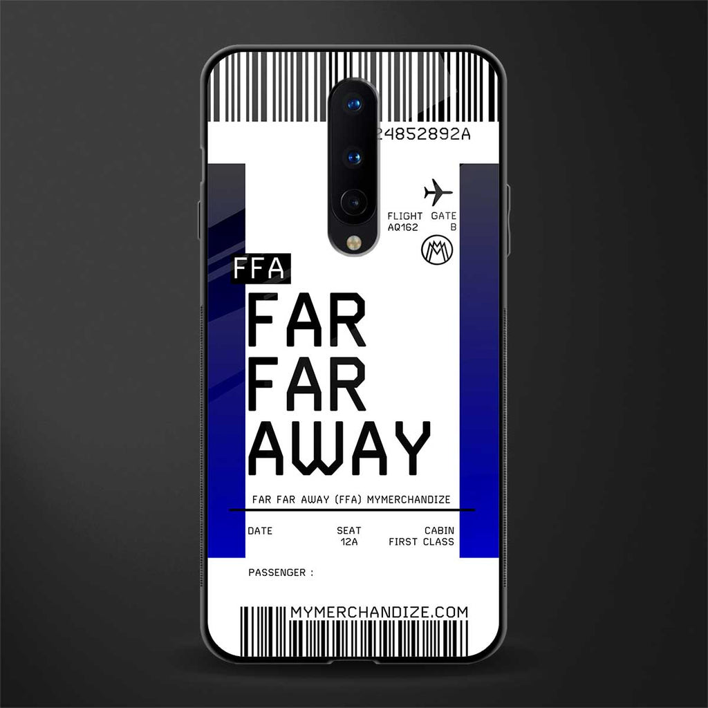 far far away boarding pass ticket glass case for oneplus 8 image