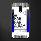 far far away boarding pass ticket glass case for oneplus 6t image