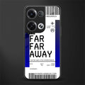 far far away boarding pass ticket back phone cover | glass case for oppo reno 8