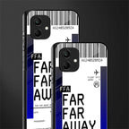 far far away boarding pass ticket back phone cover | glass case for samsung galaxy a04