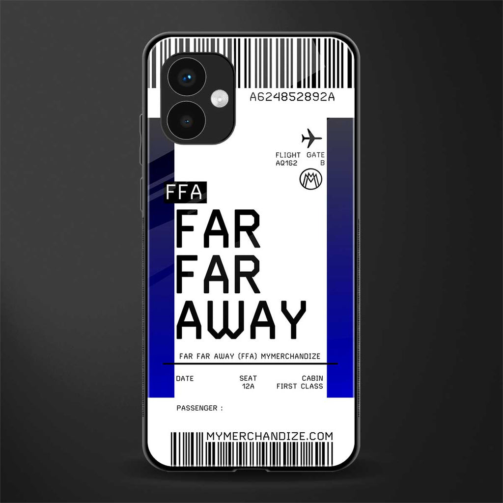 far far away boarding pass ticket back phone cover | glass case for samsung galaxy a04