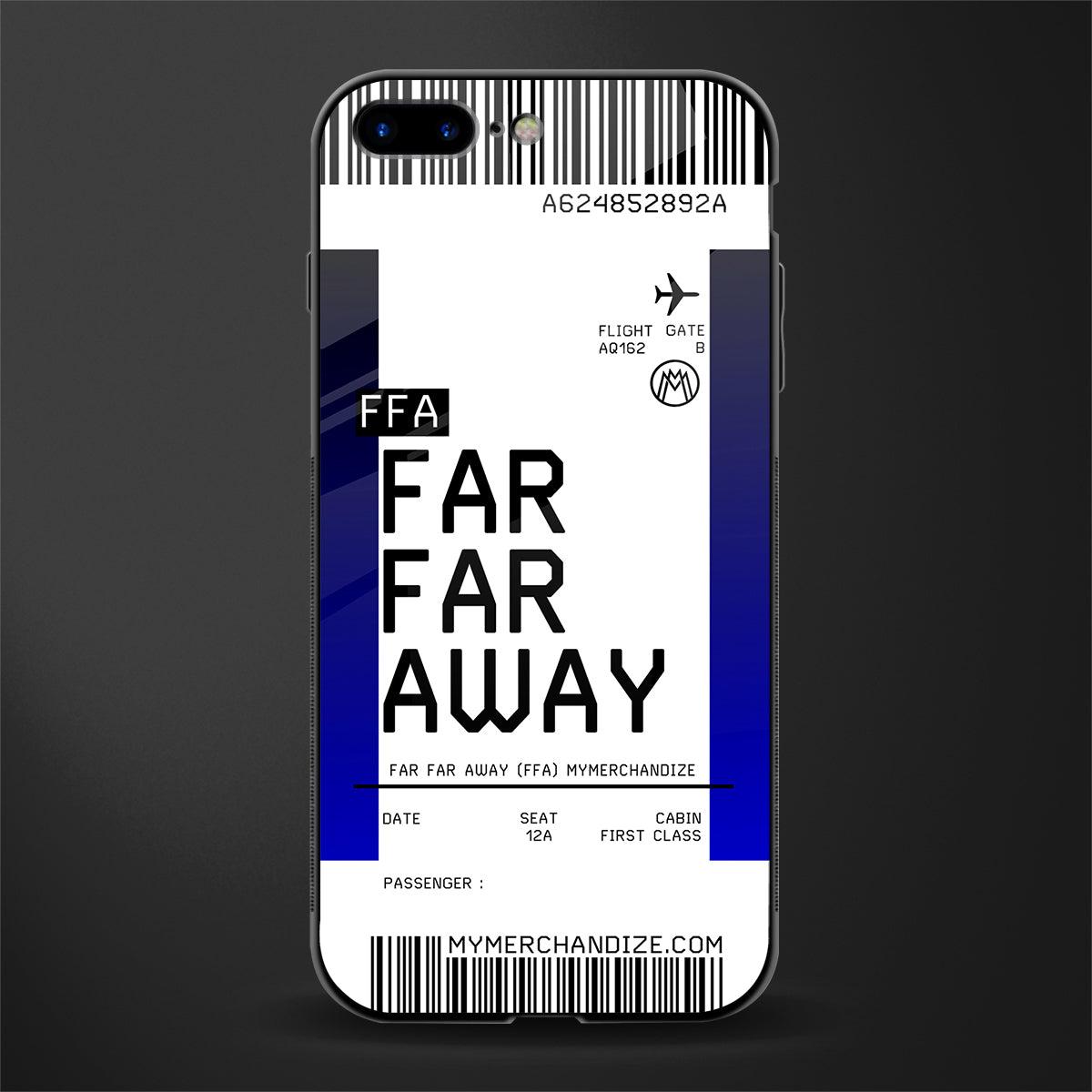 far far away boarding pass ticket glass case for iphone 7 plus image