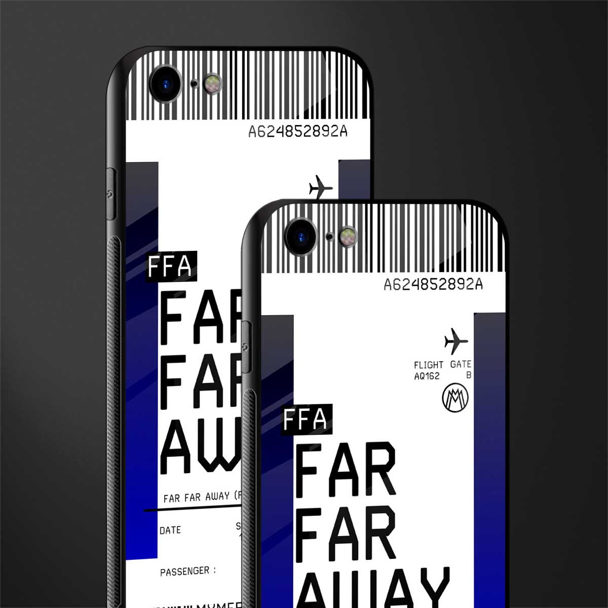 far far away boarding pass ticket glass case for iphone 7 image-2
